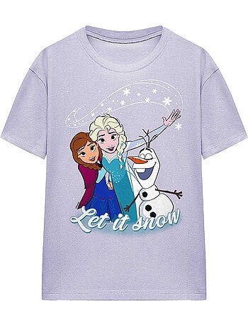 La Reine des Neiges - T-shirt motif Elsa et Anna LET IT SNOW (Anna, Elsa)