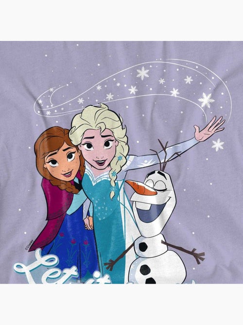 La Reine des Neiges - T-shirt motif Elsa et Anna LET IT SNOW (Anna, Elsa) - Kiabi
