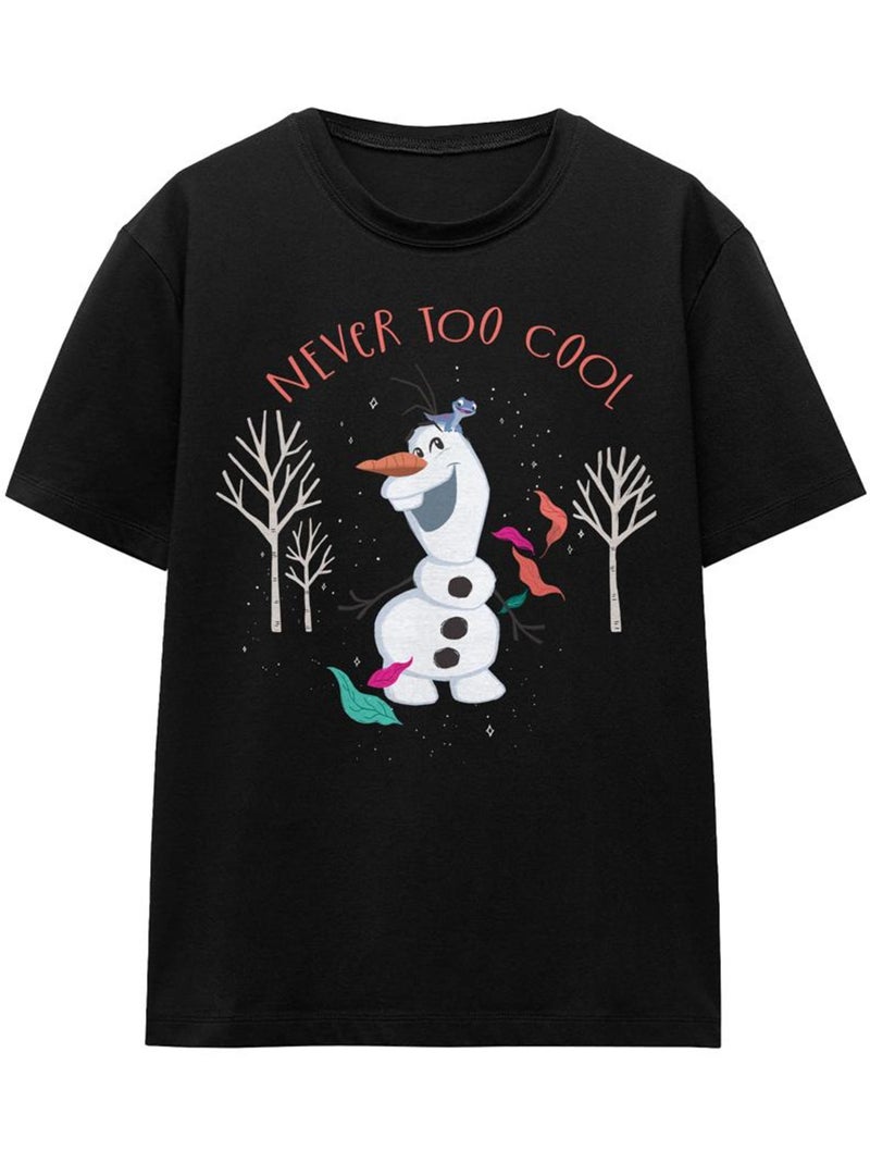 La Reine des Neiges - T-shirt NEVER TOO COOL Noir - Kiabi
