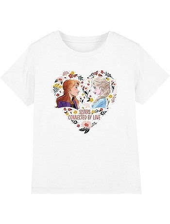 La Reine des Neiges - T-shirt SISTERS CONNECTED BY LOVE (Elsa, Anna)