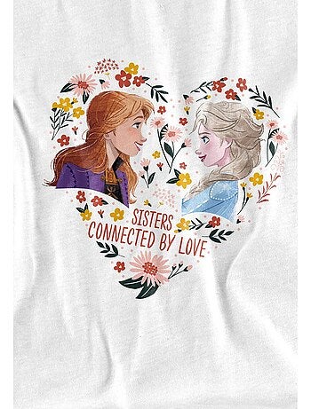 La Reine des Neiges - T-shirt SISTERS CONNECTED BY LOVE (Elsa, Anna)