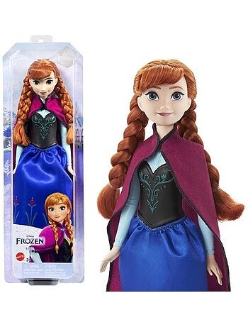 La Reine des Neiges-Anna- Mattel Poupée Disney avec habillage et accessoires HLW49