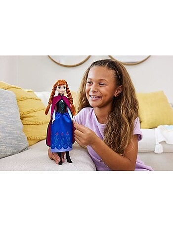 La Reine des Neiges-Anna- Mattel Poupée Disney avec habillage et accessoires HLW49
