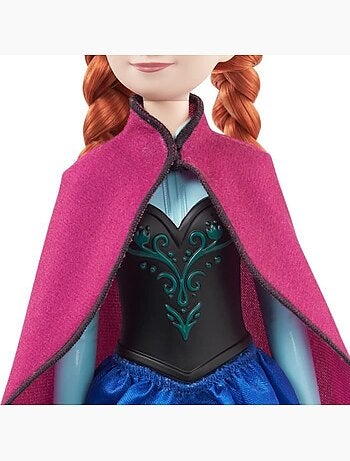 La Reine des Neiges-Anna- Mattel Poupée Disney avec habillage et accessoires HLW49