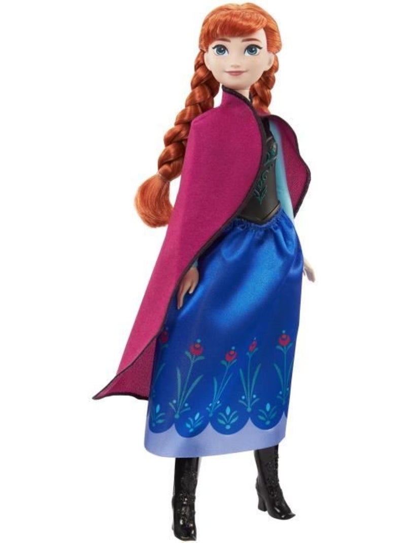 La Reine des Neiges-Anna- Mattel Poupée Disney avec habillage et accessoires HLW49 Bleu - Kiabi