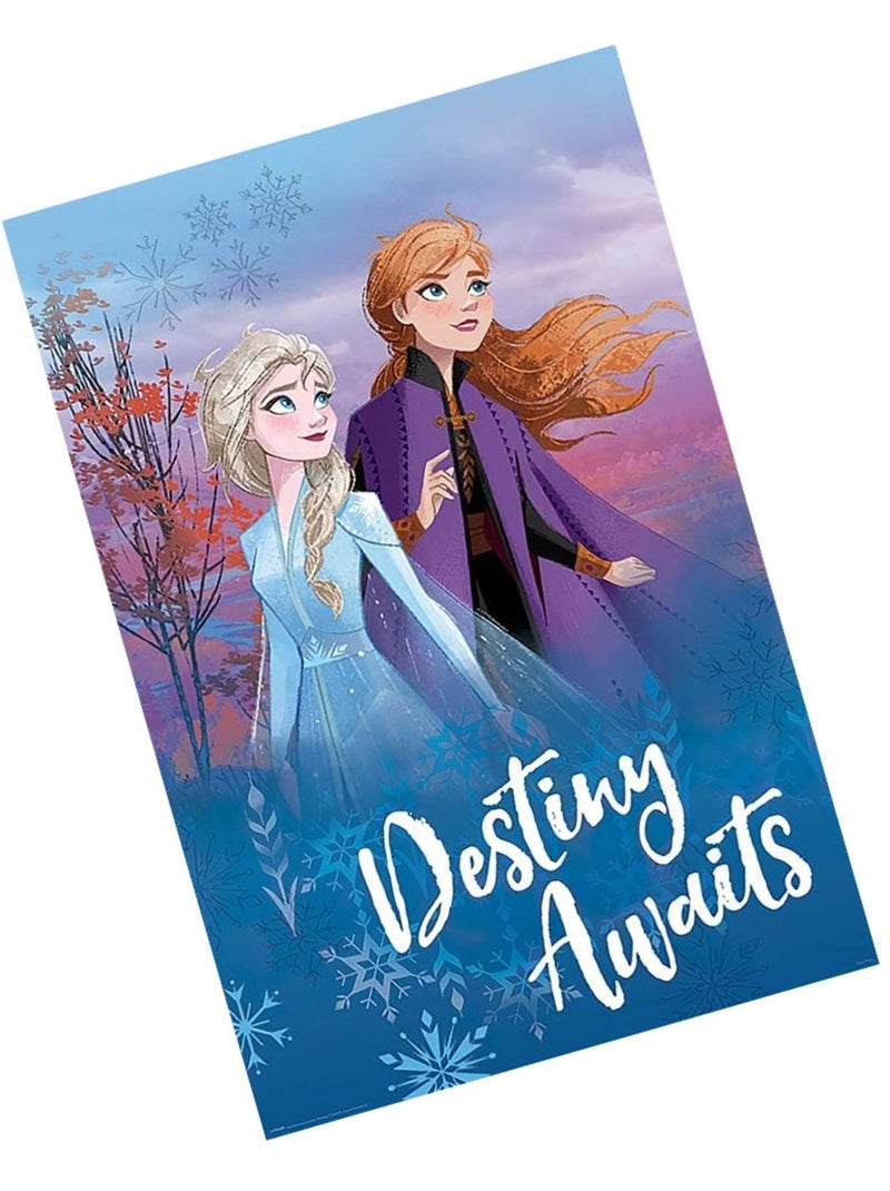 La Reine des Neiges II - Poster motif/style Longue DESTINY AWAITS Multicolore - Kiabi