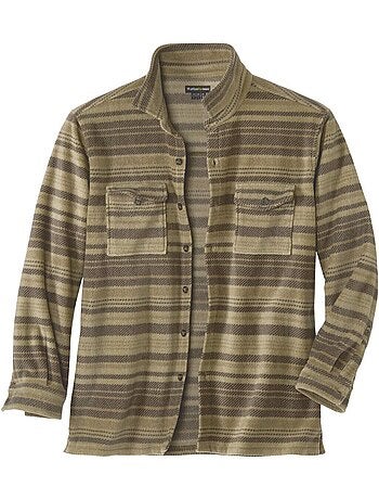 La surchemise polaire rayée - atlas for men