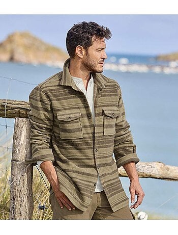 La surchemise polaire rayée - atlas for men