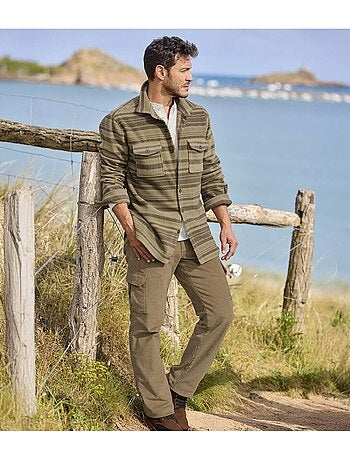 La surchemise polaire rayée - atlas for men