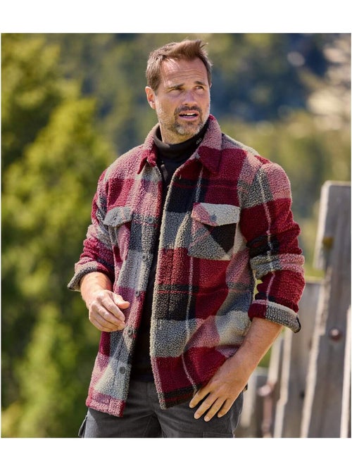 La surveste sherpa à carreaux  - atlas for men - Kiabi