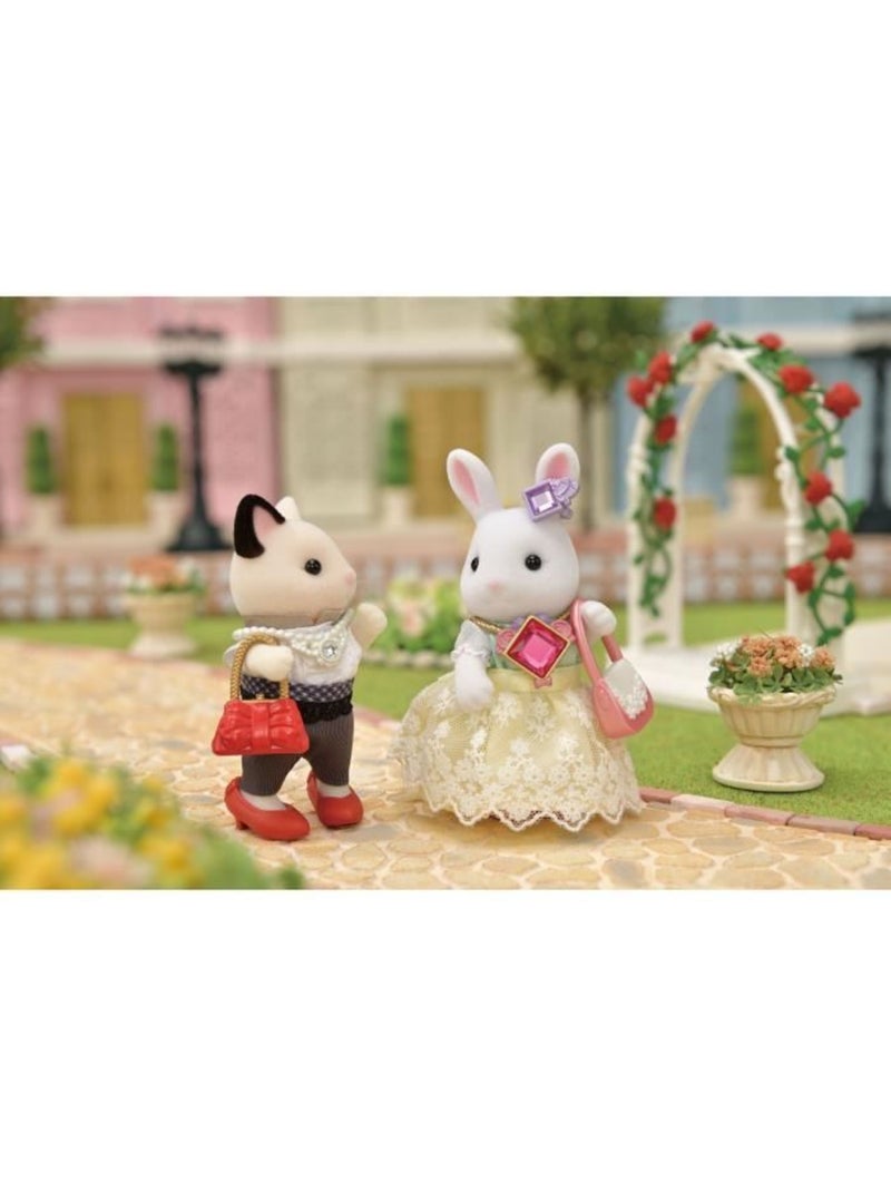 La Valisette De Mode Et Grande Soeur Lapin Neige - Sylvanian Families Multicolore - Kiabi