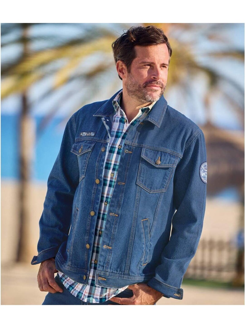 La veste en jean authentique   - atlas for men Bleu - Kiabi