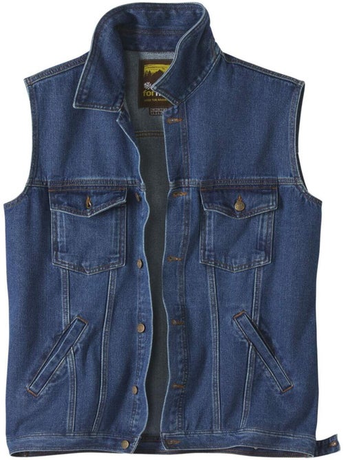 La veste en jean sans manches - atlas for men - Kiabi La veste en jean sans manches - atlas for men - Kiabi