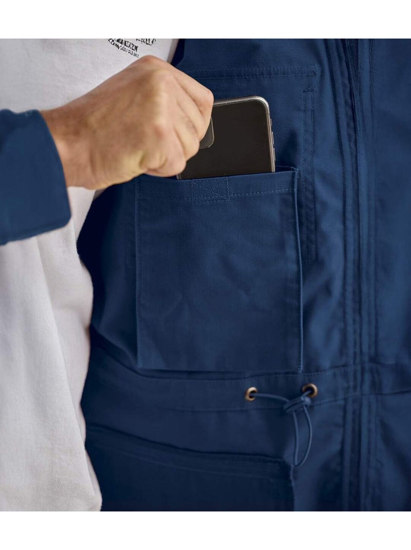 La Veste Saharienne d'Eté  - ATLAS FOR MEN Bleu marine - Kiabi
