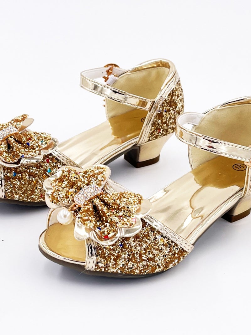 Labay | Chaussures de princesse enfant à talon pailletées pour déguisement Doré/or - Kiabi