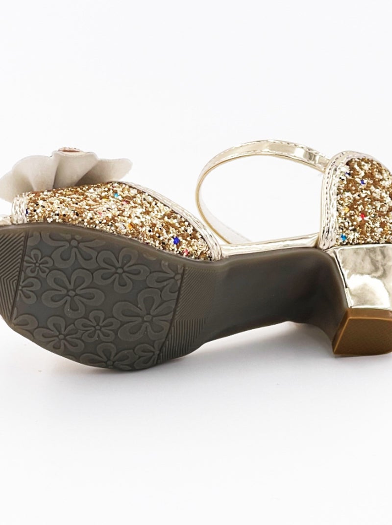 Labay | Chaussures de princesse enfant à talon pailletées pour déguisement Doré/or - Kiabi