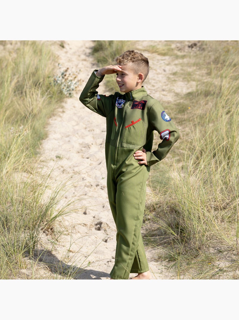 Labay | Déguisement enfant – Pilote d'avion de chasse Kaki - Kiabi