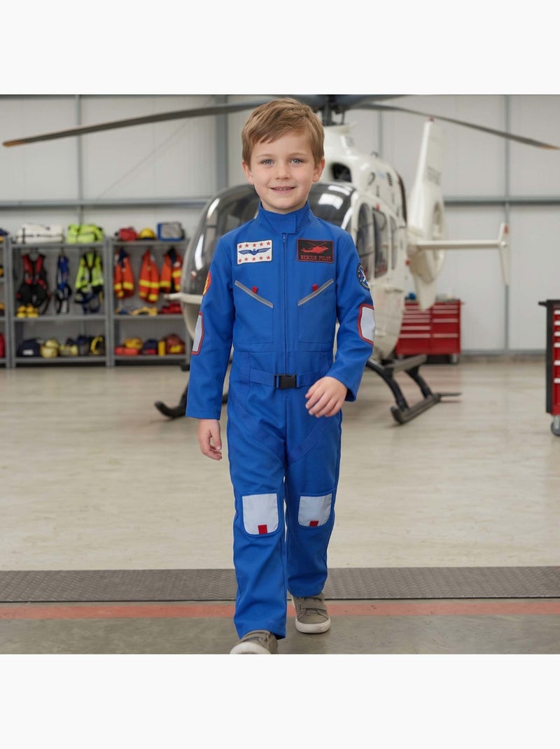 Labay | déguisement enfant pilote d'hélicoptère Bleu - Kiabi