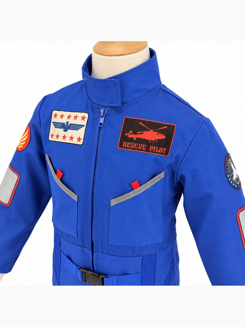 Labay | déguisement enfant pilote d'hélicoptère Bleu - Kiabi