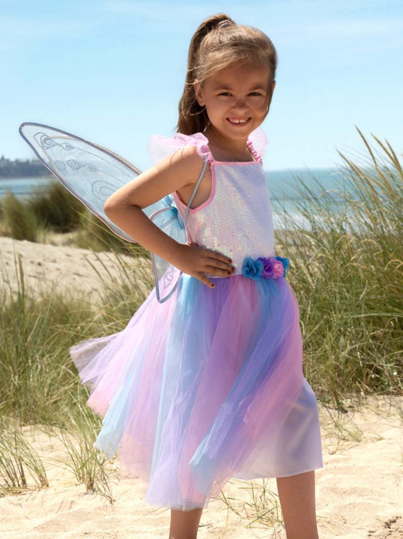 Labay | Déguisement enfant robe de fée avec ailes Apolline Bleu - Kiabi
