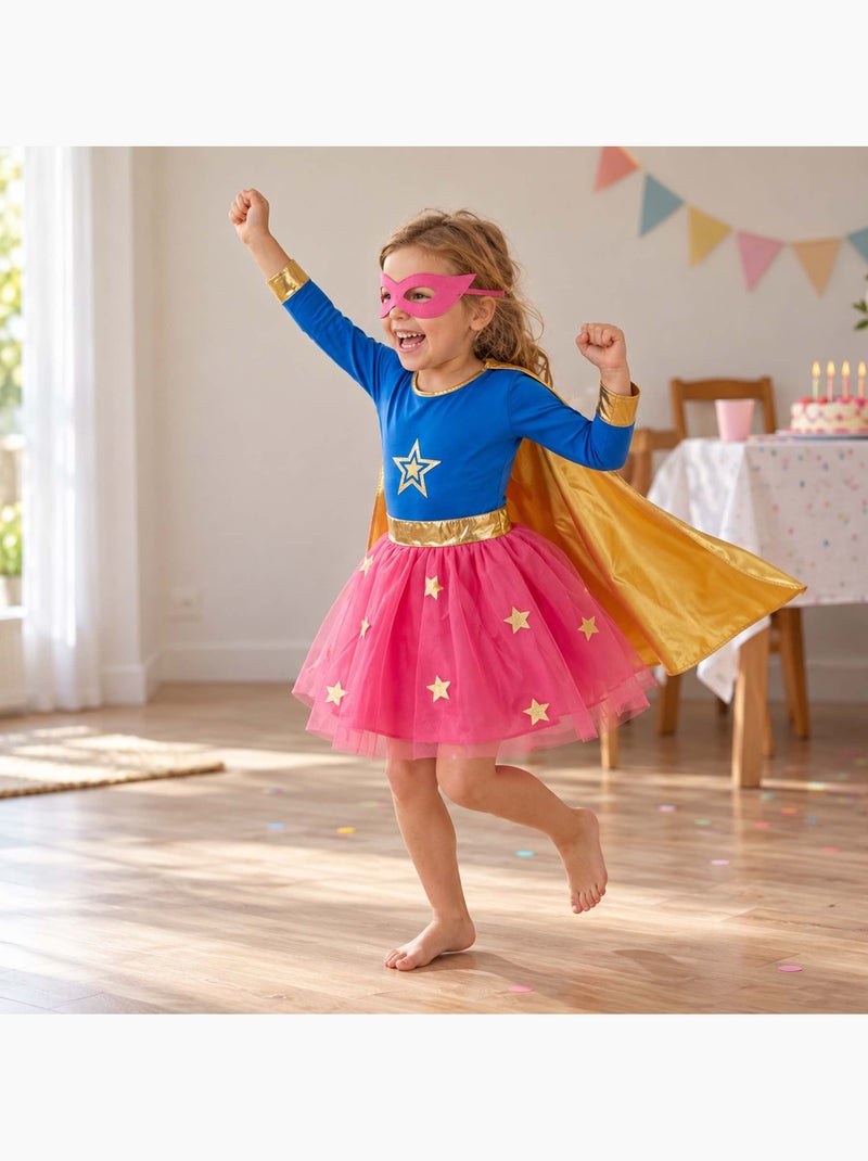 Labay | déguisement enfant super héroïne Bleu - Kiabi