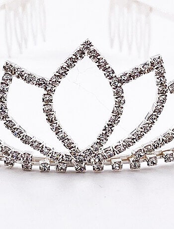 Labay | Diadème épi argenté enfant déguisement princesse