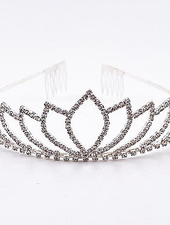 Labay | Diadème épi argenté enfant déguisement princesse