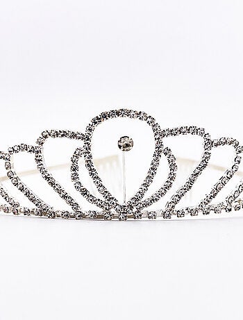Labay | Diadème perle argenté enfant déguisement princesse
