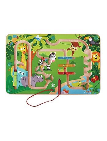 Labyrinthe avec billes magnétiques et baguette attachée