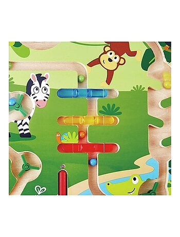 Labyrinthe avec billes magnétiques et baguette attachée