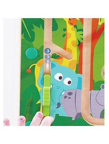 Labyrinthe avec billes magnétiques et baguette attachée