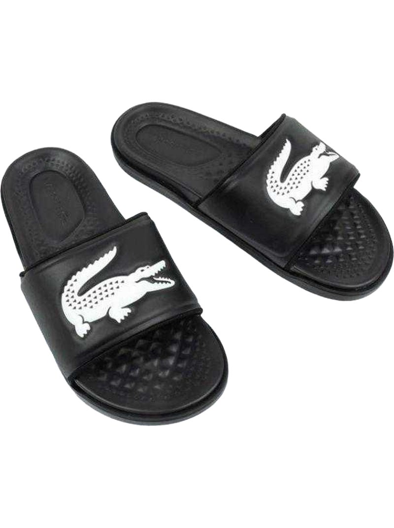 Lacoste - Claquettes CROCO DUALISTE Noir - Kiabi
