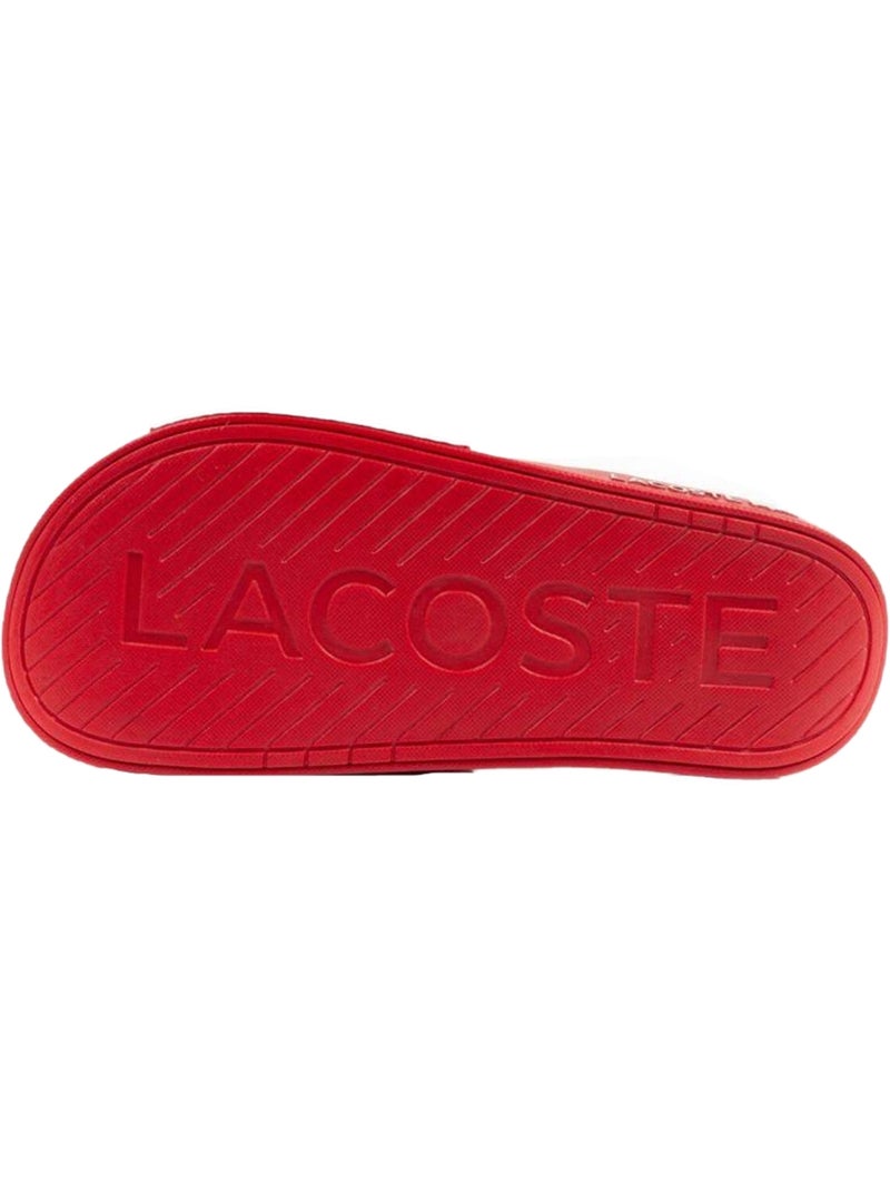 Lacoste - Claquettes CROCO DUALISTE Rouge - Kiabi