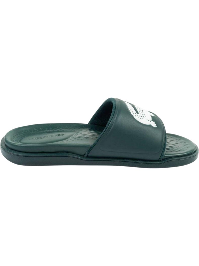 Lacoste - Claquettes CROCO DUALISTE Vert - Kiabi