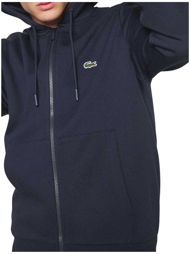 Lacoste - Veste à capuche motif/style logo Bleu marine - Kiabi