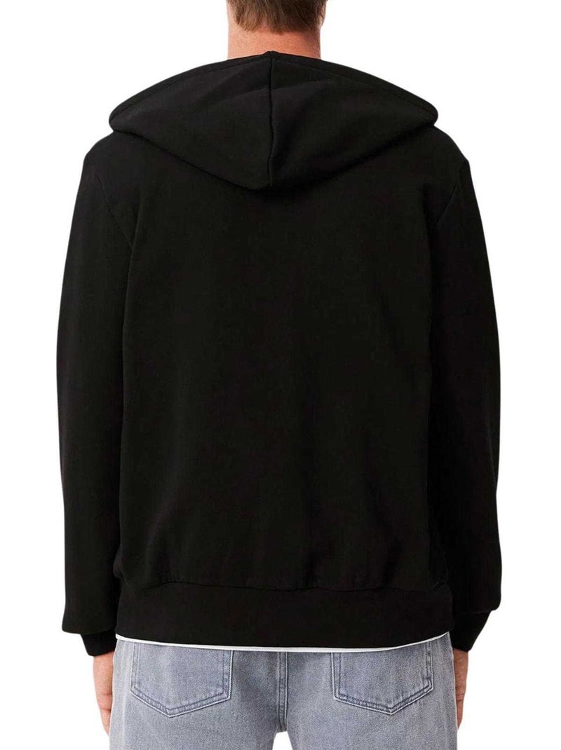 Lacoste - Veste à capuche motif/style Logo brodé Noir - Kiabi