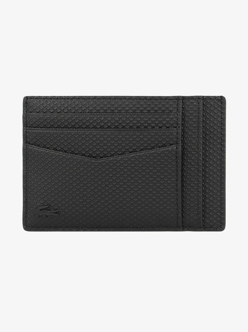 Lacoste Porte Cartes Cuir Chantaco Homme Noir - Kiabi