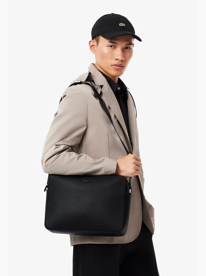 Lacoste Sac à bandoulière Chantaco en cuir Noir - Kiabi
