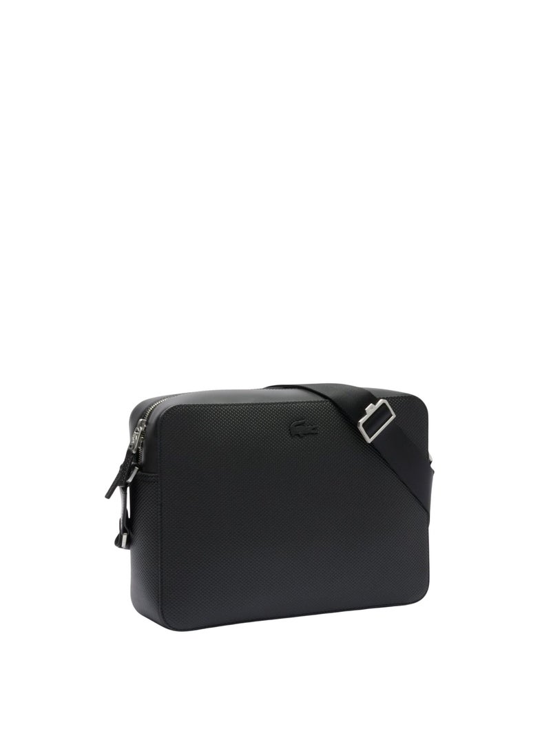 Lacoste Sac à bandoulière Chantaco en cuir Noir - Kiabi