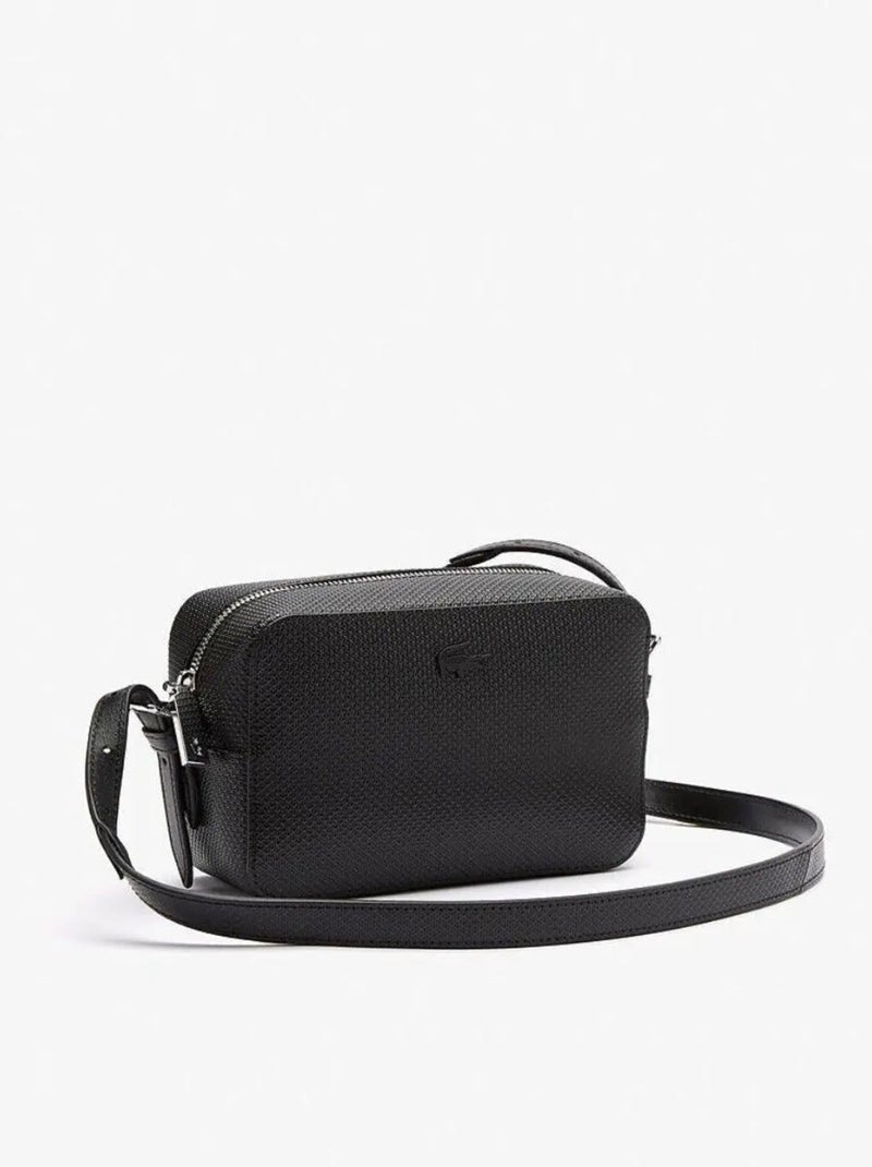 Lacoste Sac trotteur piqué Cuir unisexe  Chantaco Noir - Kiabi