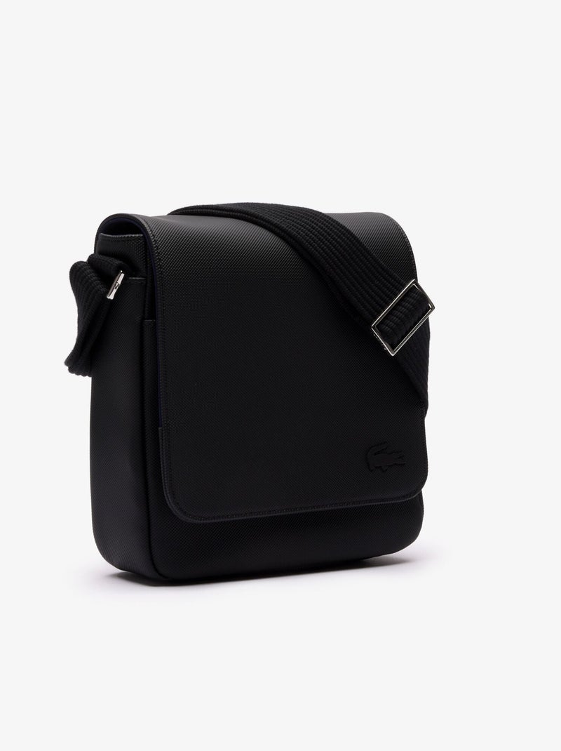 Lacoste Sacoche Plate à Rabat Men's Classic Noir - Kiabi