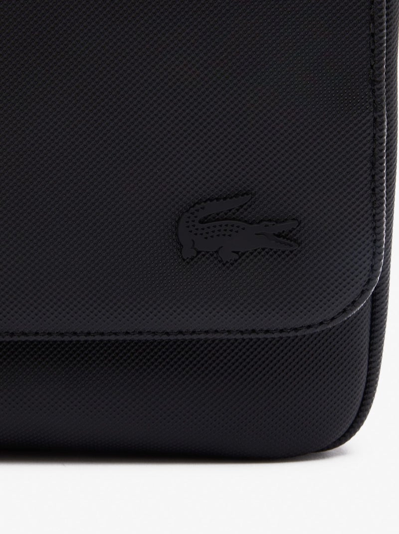 Lacoste Sacoche Plate à Rabat Men's Classic Noir - Kiabi