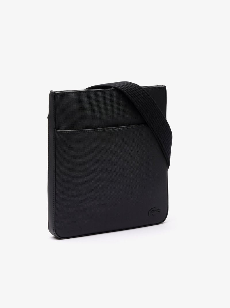 Lacoste Sacoche Plate Zippée Men's Classic Noir - Kiabi