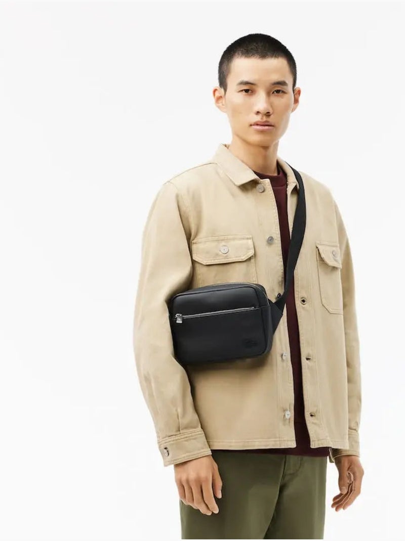 Lacoste Sacoche zippée Men's Classic Noir - Kiabi