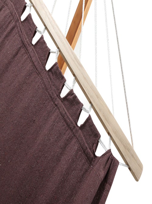 LAGOA Hamac avec auvent sur support 3,15 m en bois chocolat - Kiabi