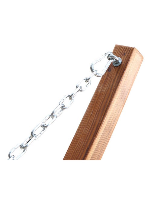 LAGOA Hamac avec auvent sur support 3,15 m en bois chocolat - Kiabi