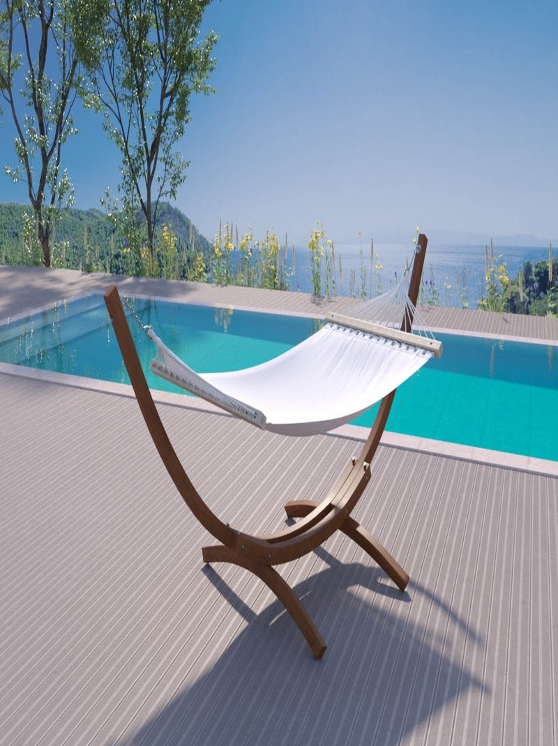 LAGOA Hamac sur support 3,15 m en bois écru Ecru - Kiabi