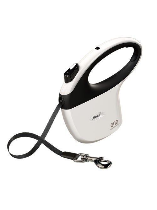 Laisse a enrouleur Flexi Sangle Blanc Noir - Kiabi