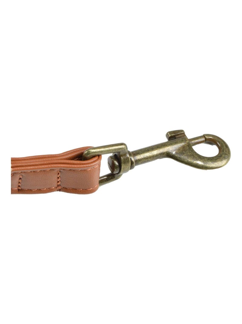 Laisse en similicuir et bouclette avec distributeur de sacs Marron - Kiabi