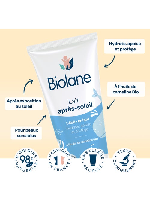 Lait après-soleil 100ml biolane - Kiabi